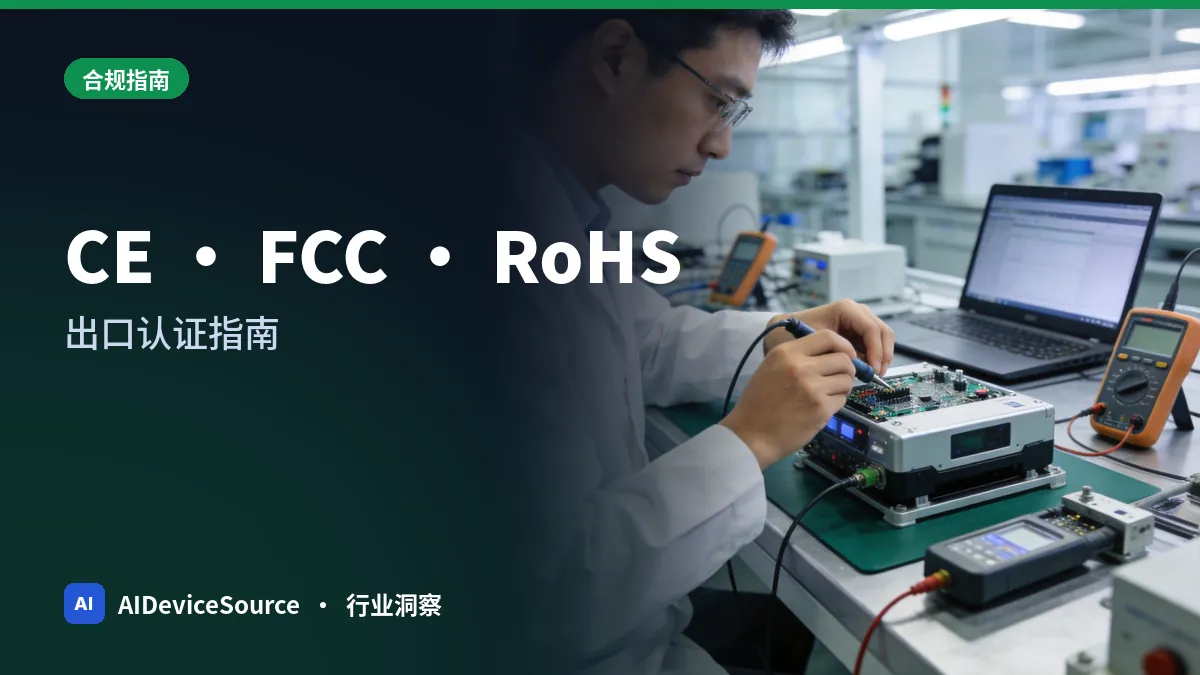 AI 设备出口认证指南(2026):CE、FCC、RoHS、CPC 与 GCC